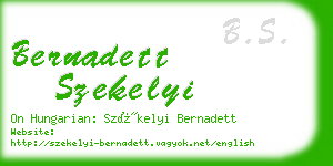 bernadett szekelyi business card